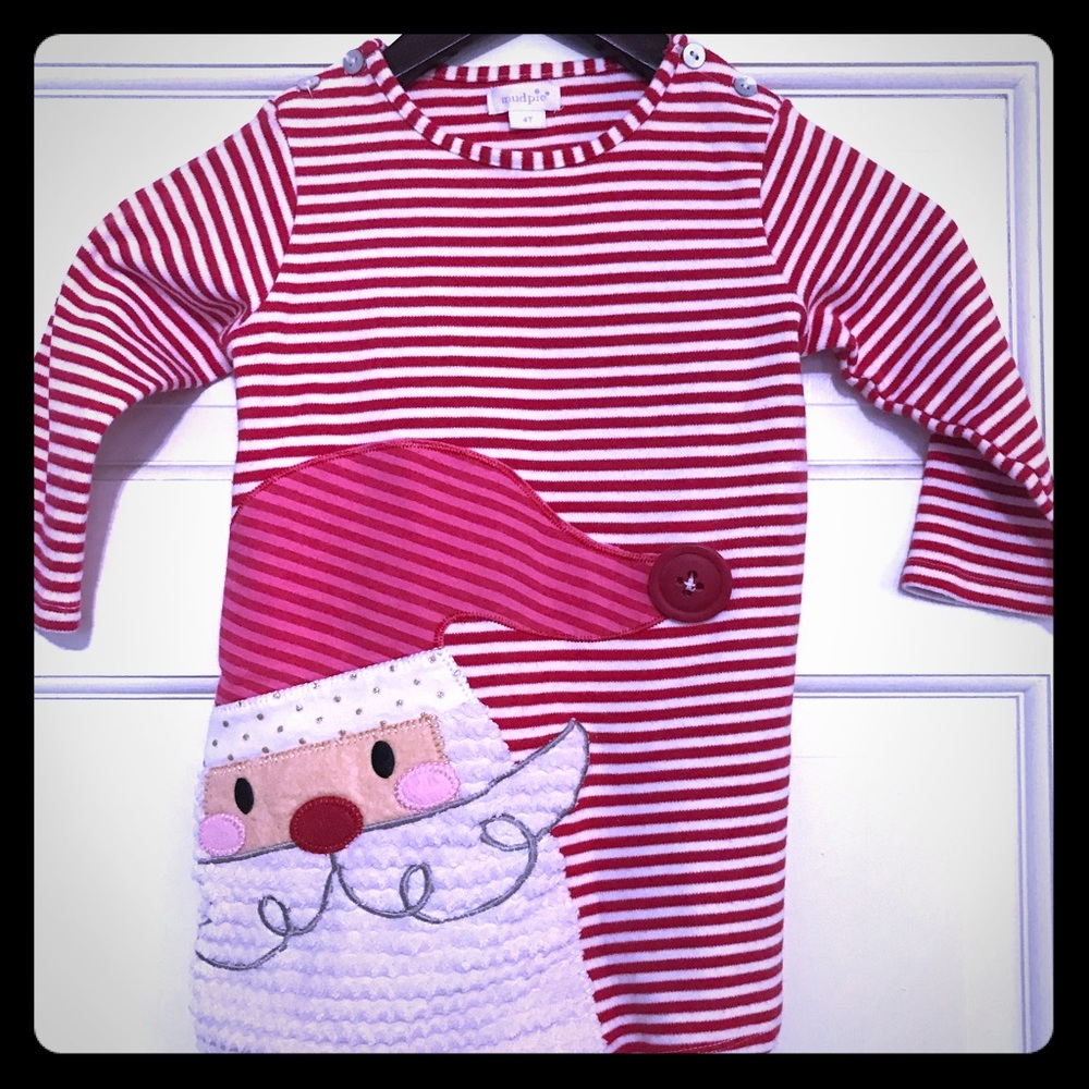 EUC Mudpie Santa dress, size 4T